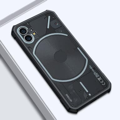 SKALO Nothing Phone (1) Shockproof Clear Hybrid Skal - Svart