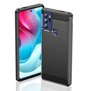 SKALO Moto G60S Armor Carbon Stöttåligt TPU-skal - Röd