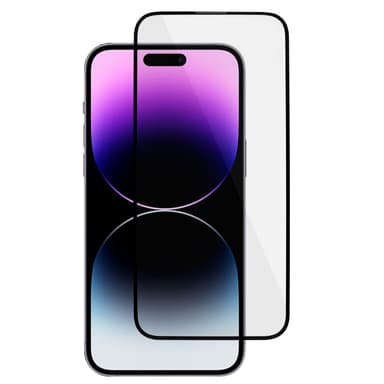 SKALO iPhone 15 Pro Max Heltäckande Skärmskydd Härdat Glas - Svart