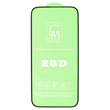 SKALO iPhone 15 Pro Max Heltäckande Skärmskydd Härdat Glas - Svart