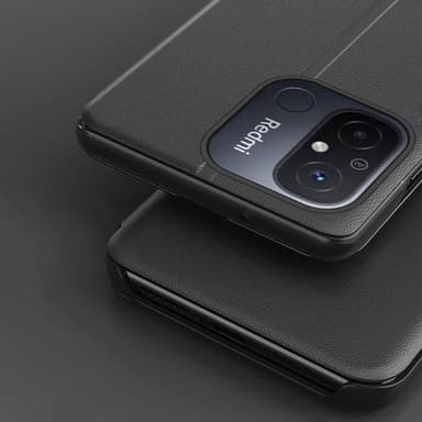 SKALO Xiaomi Redmi 12C 4G Clear View Window Fodral - Blå