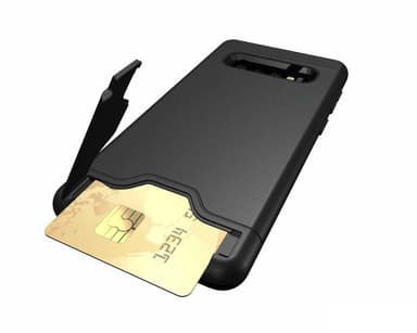 Samsung S10 PLUS | Armor skal | Korthållare - Turkos