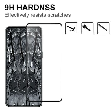 SKALO Oneplus 10T 5G Heltäckande Skärmskydd Härdat Glas - Svart