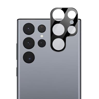 SKALO Samsung S23 Ultra 3D Linsskydd/Kameraskydd Härdat Glas - Svart