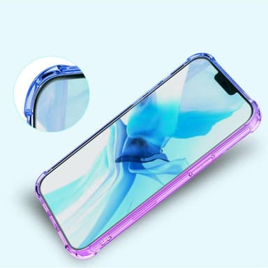 SKALO iPhone 15 Pro Max Gradient Extra strong TPU-skal - Rosa/Lila