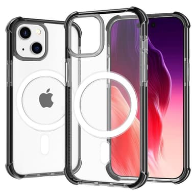 SKALO iPhone 15 Plus Extra strong Magnetring Bumper TPU-skal - Svart