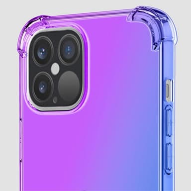 SKALO iPhone 15 Pro Max Gradient Extra strong TPU-skal - Rosa/Lila