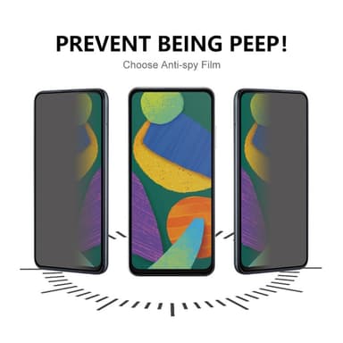 SKALO Google Pixel 8 5G Privacy Skärmskydd Härdat Glas - Svart
