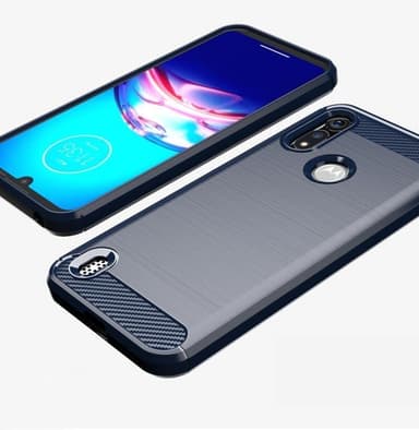 SKALO Motorola Moto E6i Armor Carbon Stöttåligt TPU-skal - Röd