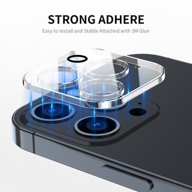 SKALO iPhone 15 Pro Max 3D Linsskydd/Kameraskydd Härdat Glas