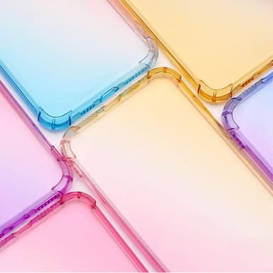 SKALO iPhone 15 Pro Max Gradient Extra strong TPU-skal - Rosa/Lila