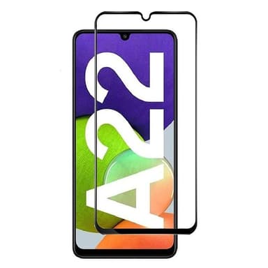 SKALO Samsung A22 4G Heltäckande Skärmskydd Härdat Glas - Svart