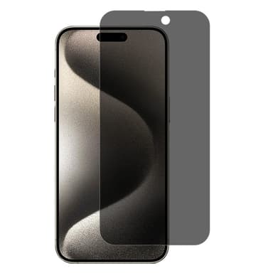 SKALO iPhone 15 Privacy Skärmskydd Härdat Glas - Svart