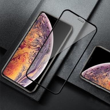 SKALO iPhone 11 Heltäckande Skärmskydd Härdat Glas - Svart