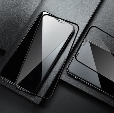SKALO iPhone 11 Heltäckande Skärmskydd Härdat Glas - Svart