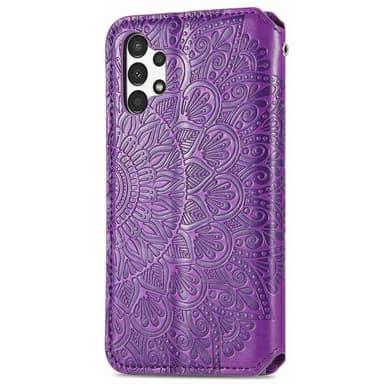 SKALO Samsung A13 4G Mandala Slim Plånboksfodral - Lila