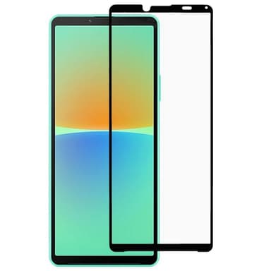 2-PACK SKALO Sony Xperia 10 IV Heltäckande Skärmskydd Härdat Glas - Svart