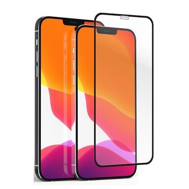 SKALO iPhone 12 Pro Max Heltäckande Skärmskydd Härdat Glas - Svart