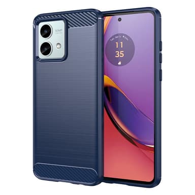 SKALO Motorola Moto G84 5G Armor Carbon Stöttåligt TPU-skal - Blå