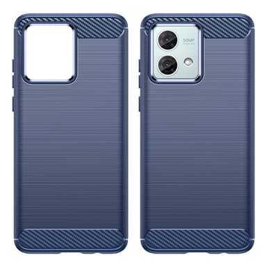 SKALO Motorola Moto G84 5G Armor Carbon Stöttåligt TPU-skal - Blå