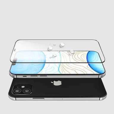 SKALO iPhone 12 Pro Max Heltäckande Skärmskydd Härdat Glas - Svart