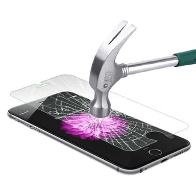Silikon Skal Transparent + Härdat glas iPhone 6/6S