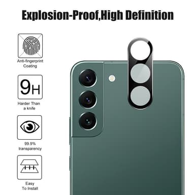 2-PACK SKALO Samsung S23 Plus 3D Linsskydd/Kameraskydd Härdat Glas