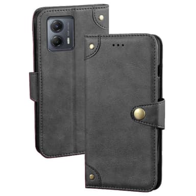 SKALO Motorola Moto G23 4G IDEWEI Plånboksfodral i PU-Läder - Svart