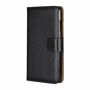 SKALO OnePlus Nord N100 Plånboksfodral Äkta Skinn - Svart