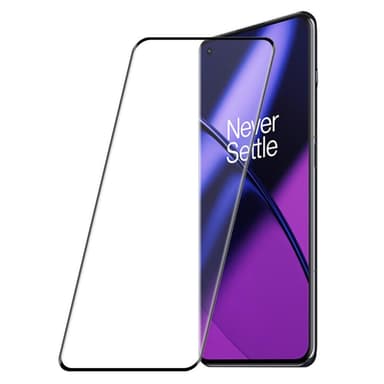 SKALO OnePlus 11 5G Heltäckande Skärmskydd Härdat Glas - Svart