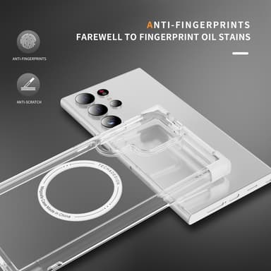 SKALO Samsung S24 Ultra Extra strong Magnetring Bumper TPU-skal - Vit