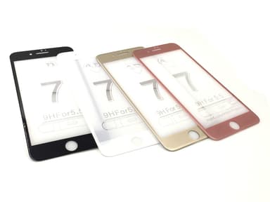 SKALO iPhone 7/8 Plus Heltäckande Skärmskydd Härdat Glas - Svart