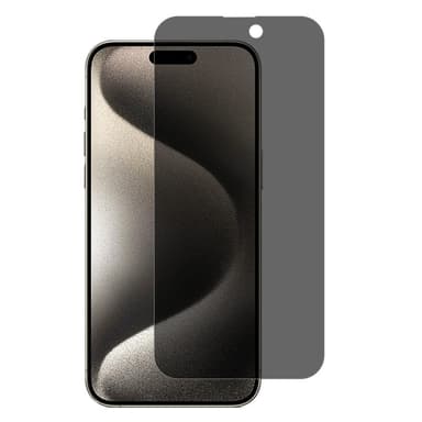2-PACK SKALO iPhone 15 Pro Max Privacy Skärmskydd Härdat Glas - Svart