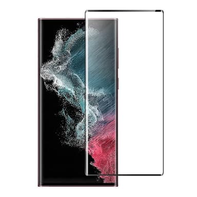 SKALO Samsung S23 Ultra Heltäckande Skärmskydd Härdat Glas - Svart - Svart