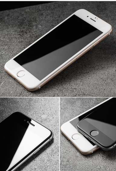 SKALO iPhone 7/8 Plus Heltäckande Skärmskydd Härdat Glas - Svart