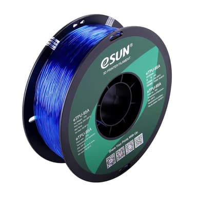 eSUN eTPU 1.75 mm 1 kg - Transparent Blå