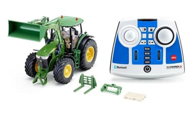 SIKU John Deere 7310R med godslastare och Radio -1