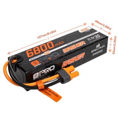 3s  6800mAh - 120C - Spektrum Basher LiPo G2 IC5