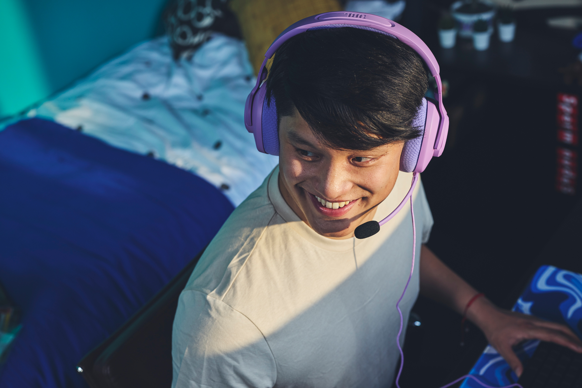 JBL Quantum 100M2 gamingheadset (lila)