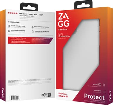 Zagg iPhone 11 genomskinligt fodral