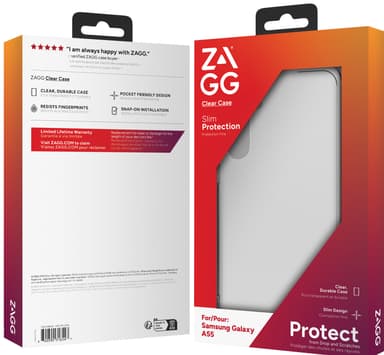Zagg Samsung Galaxy A55 genomskinligt fodral