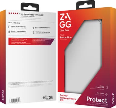 Zagg Samsung Galaxy A15 genomskinligt fodral