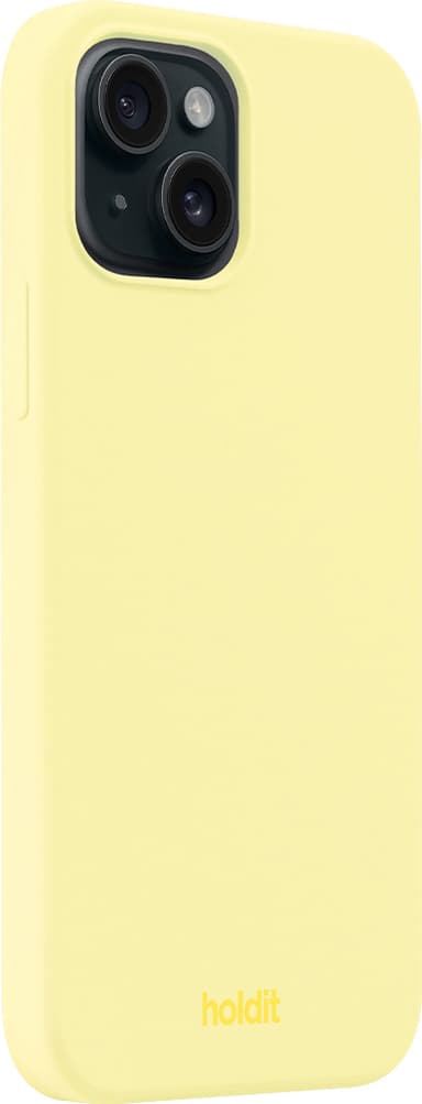 Holdit Silicone iPhone 15 fodral (gult)