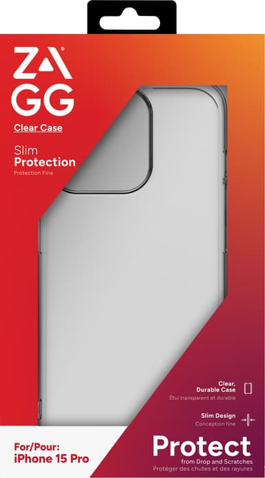 Zagg iPhone 15 Pro genomskinligt fodral