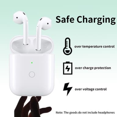 För AirPods 1/2 Ersättningsladdningsfodral Inbyggt 550mAh Batteri
