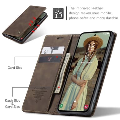 CASEME Plånboksfodral Samsung Galaxy A55 5G - Coffee