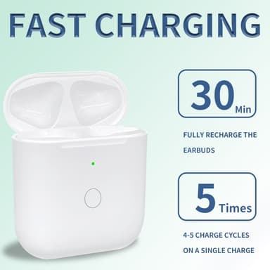 För AirPods 1/2 Ersättningsladdningsfodral Inbyggt 550mAh Batteri