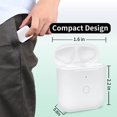 För AirPods 1/2 Ersättningsladdningsfodral Inbyggt 550mAh Batteri