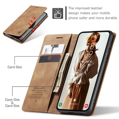 CASEME Plånboksfodral Samsung Galaxy A55 5G - Brun