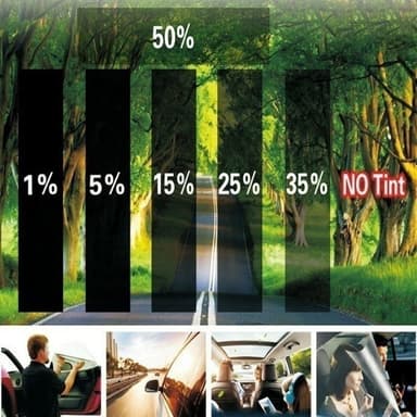 Bilfönsterfilm Rulle Solskydd Fordon Solfilm, 50cmx3m - 1 Procent genomlysning